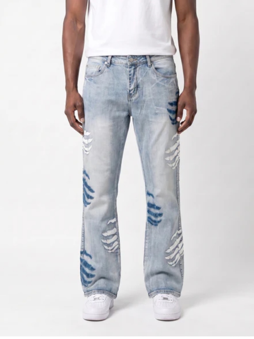 WATSON SKELETON HANDS DENIM PANTS (BLUE) NWT SIZE 30Wx32L